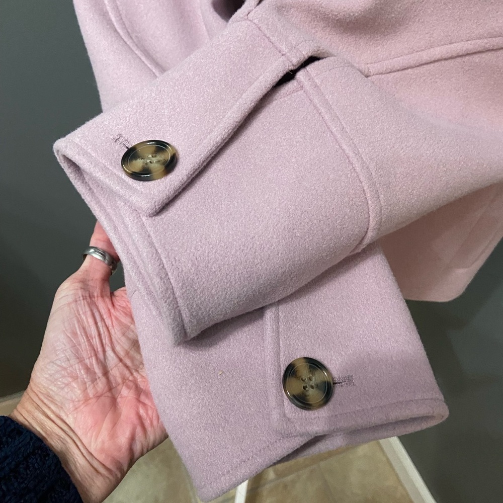 VELVET HEARTS Womens Lavender Oversized Peacoat Soft minimalist Boho Lagenlook M - Picture 9 of 16